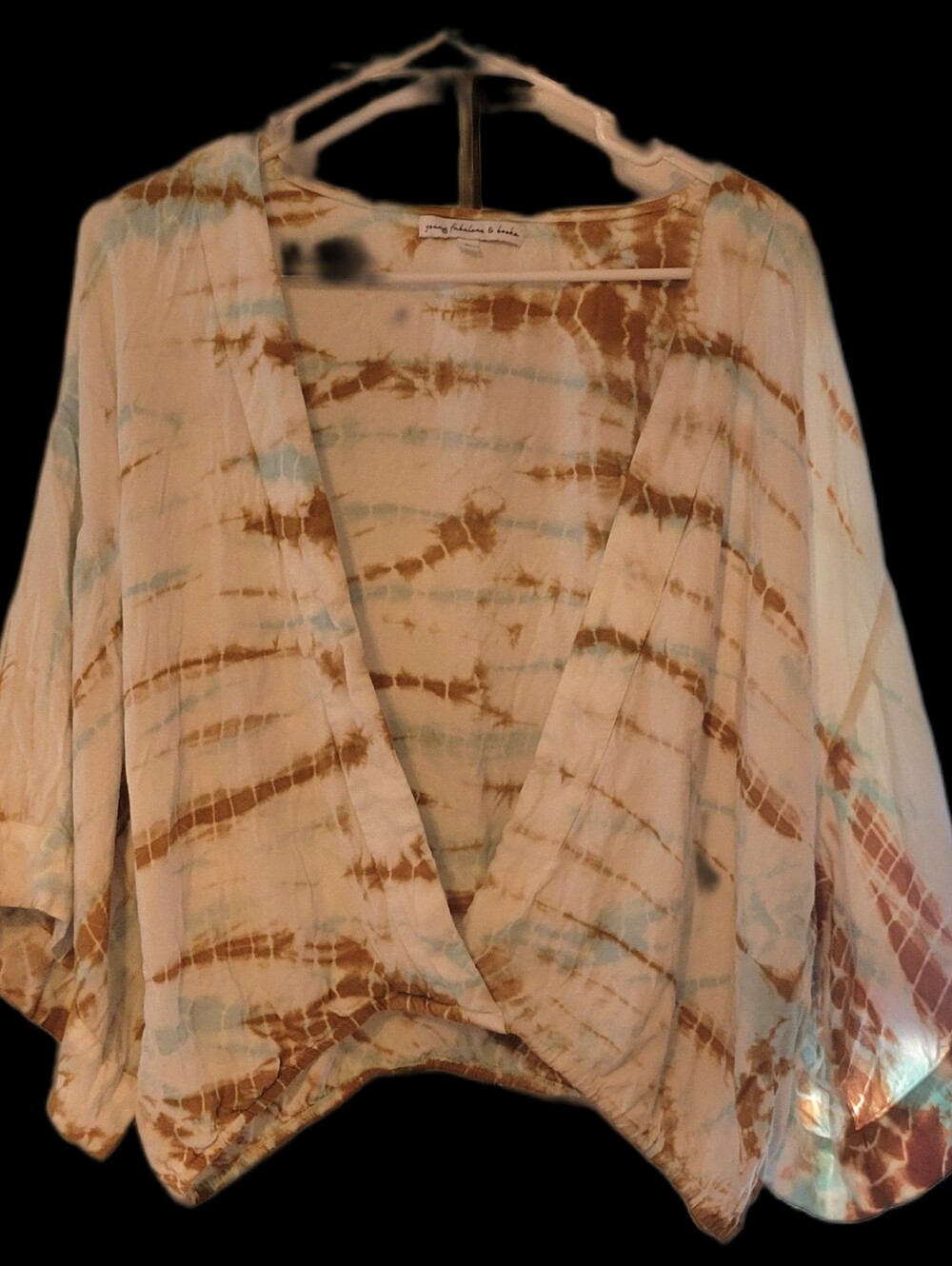 Young, Fabulous And Broke Tie Dye Wrap Style Kimono